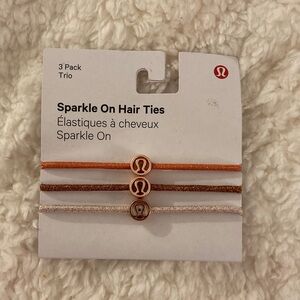 lululemon athletica Sparkle On Hair Ties - Orange, Brown, Cream
